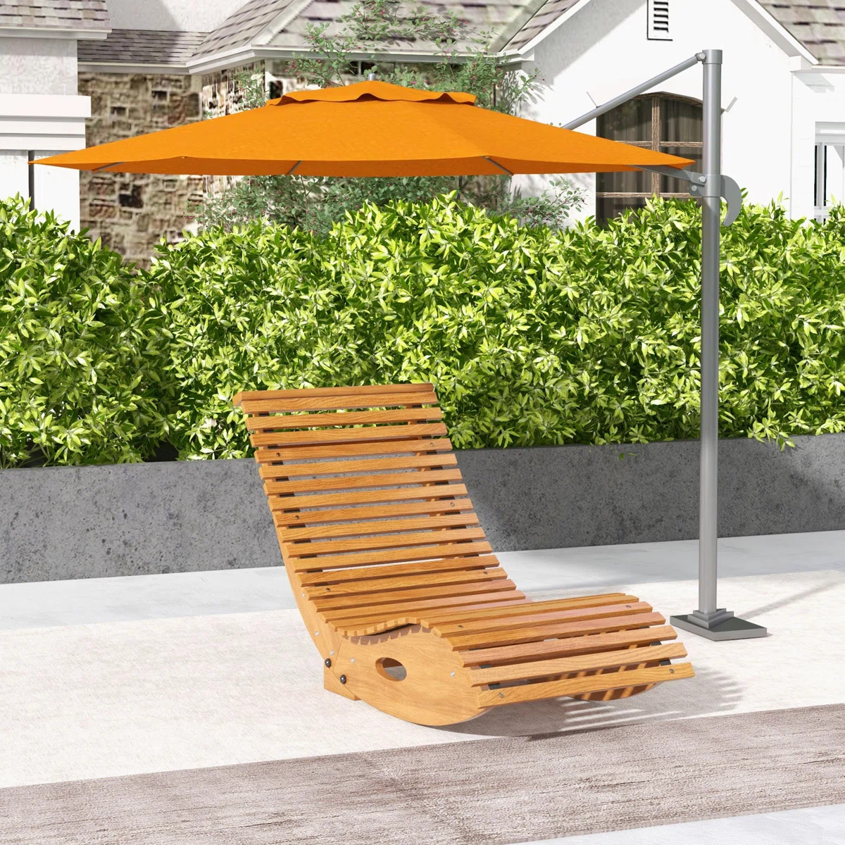 Outdoor Asharie Rocker Solid Wood Chair | Wayfair North America