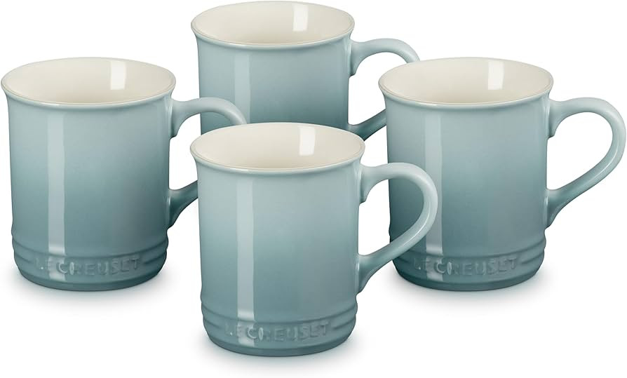 Le Creuset Stoneware Set of 4 Mugs, 14 oz. each, Sea Salt | Amazon (US)