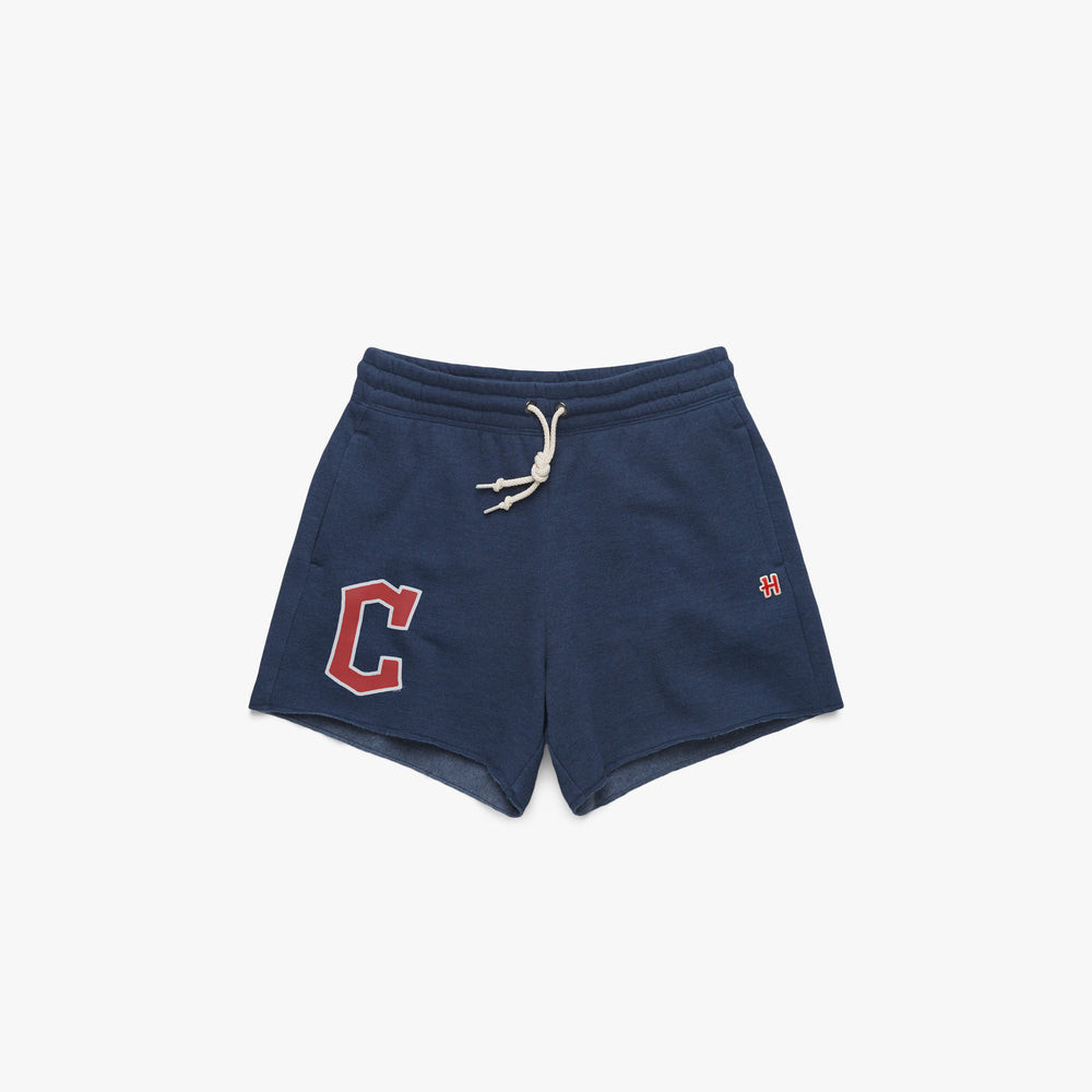 Women's Cleveland Guardians Cap Logo '22 Sweat Shorts | Homage