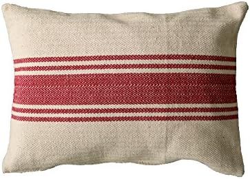 Creative Co-Op Cotton Canvas Red Stripe Pillow (Pack of 1) | Amazon (US)