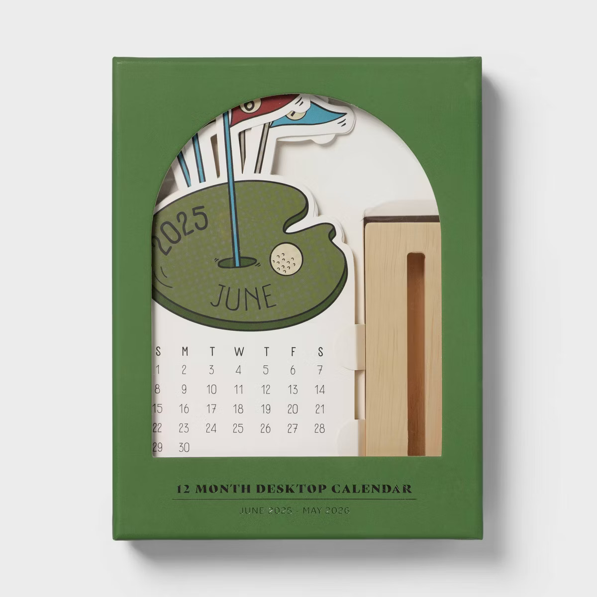 Father's Day Golf Shaped Mini Desk Calendar - Spritz™ | Target
