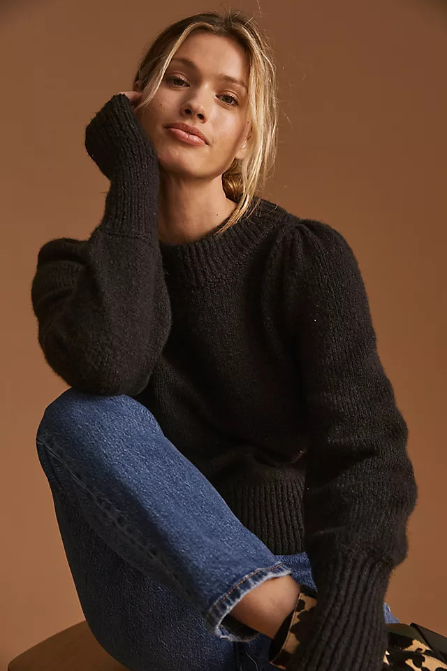 Maeve Puff-Sleeved Sweater | Anthropologie (US)