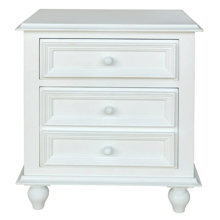 Wooden Night Stand With 2 Drawers, White | Walmart (US)