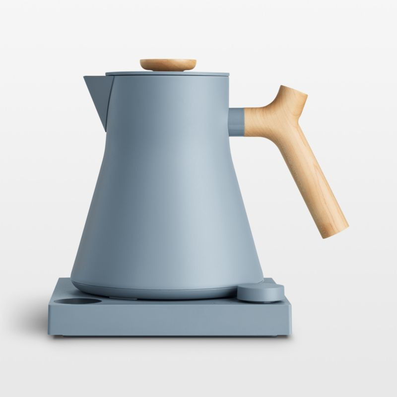 Fellow Corvo EKG Pro Electric Tea Kettle in Hazy Blue with Maple Accents + Reviews | Crate & Barr... | Crate & Barrel