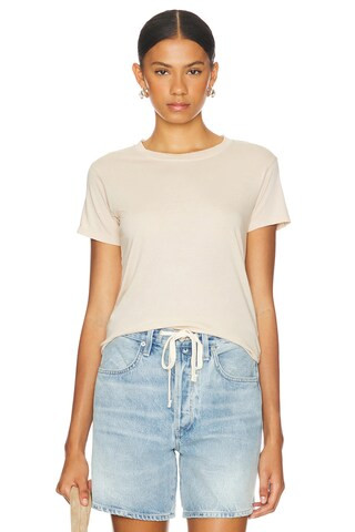 Michael Lauren Darth Perfect Fitted Crew Neck Tee in Soft Beige from Revolve.com | Revolve Clothing (Global)