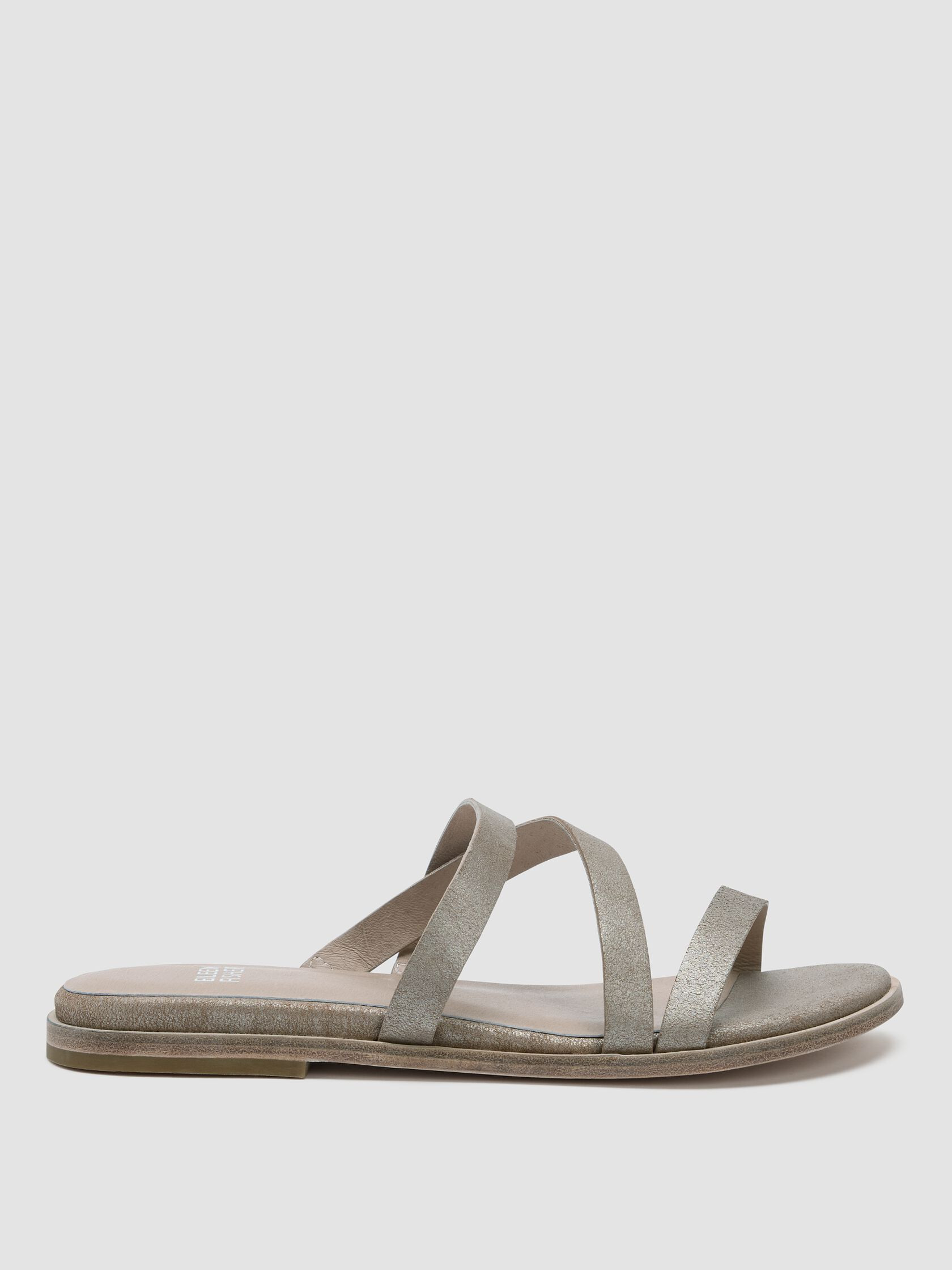 Kira Metallic Suede Sandal | Eileen Fisher