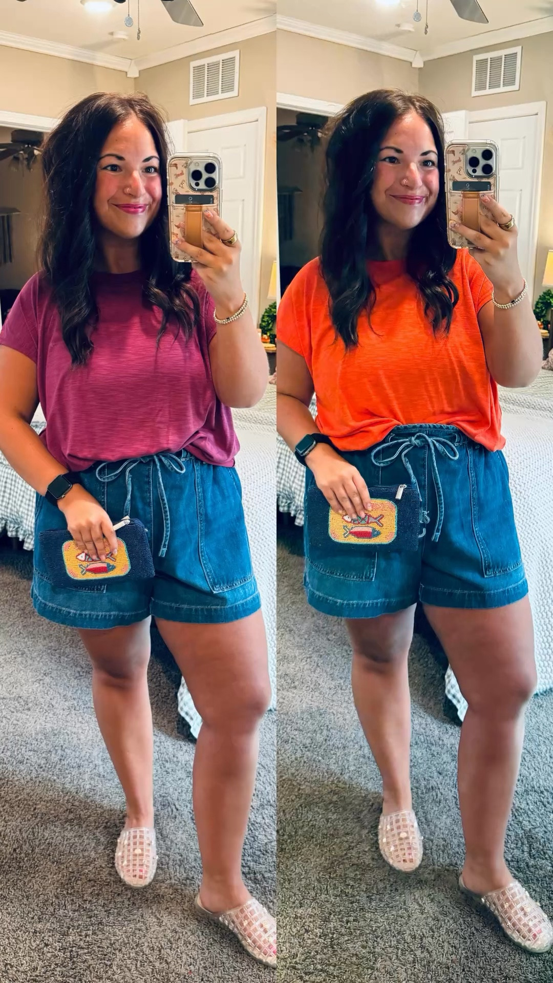 Proof that simple doesn't have to be boring! ☀️ A basic tee, denim shorts, and the cutest fish wristlet make the perfect summer OOTD. Casual, comfortable, and finished with a fun pop of personality—all from Walmart! 🐟💙


jelly flats: fit true to size // wearing a 5
shorts: fit true to size // wearing a large
tees: fit true to size // wearing a large 

 #LTKootd #LTKMidsize