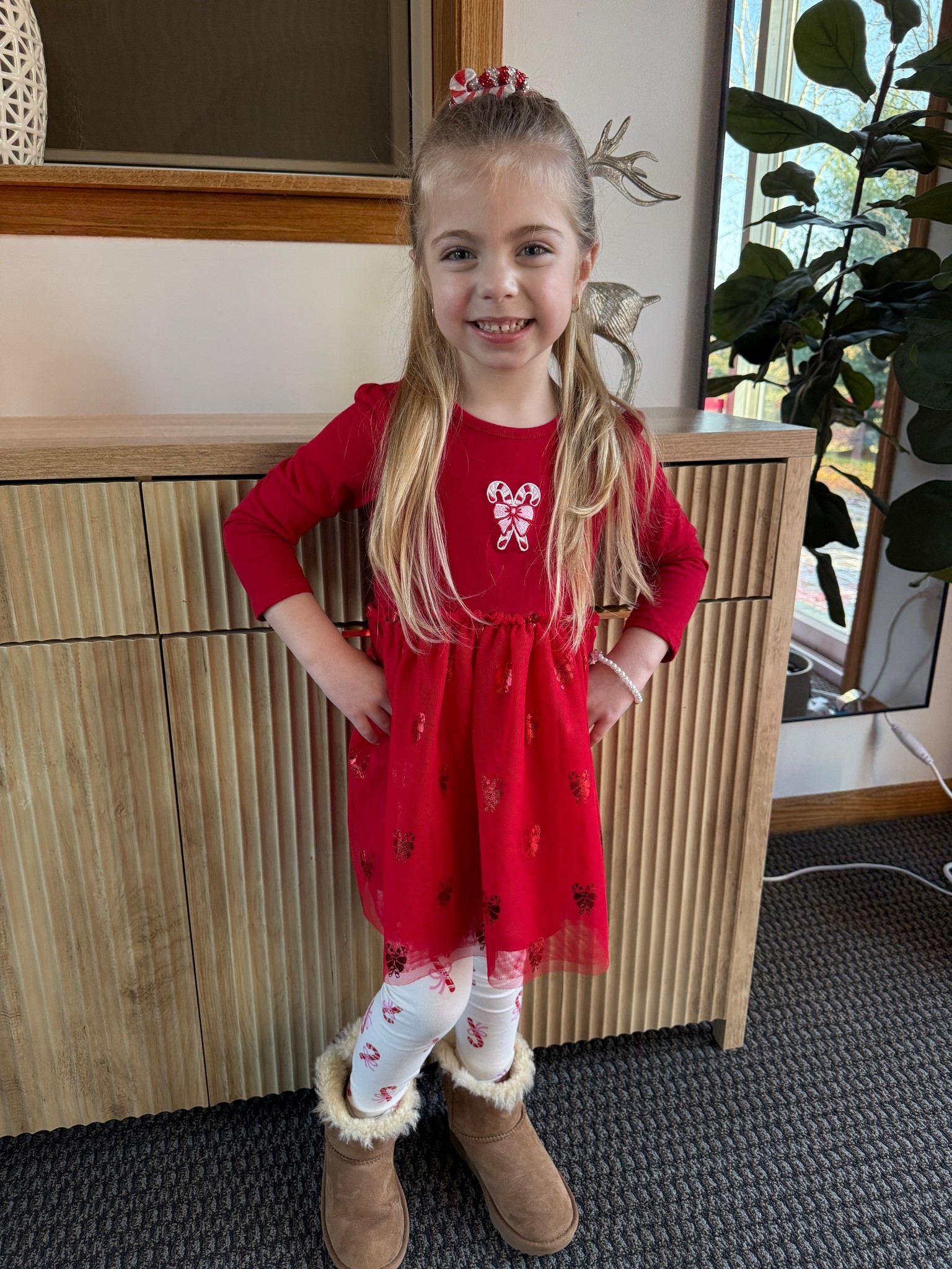 Toddler girl big girl holiday Christmas outfit school holiday theme day candy cane dress red shimmer leggings elf dress costume Santa dress ears headbands jewelry accessories bracelet festive Walmart 

#LTKKids #LTKHoliday #LTKmomlife