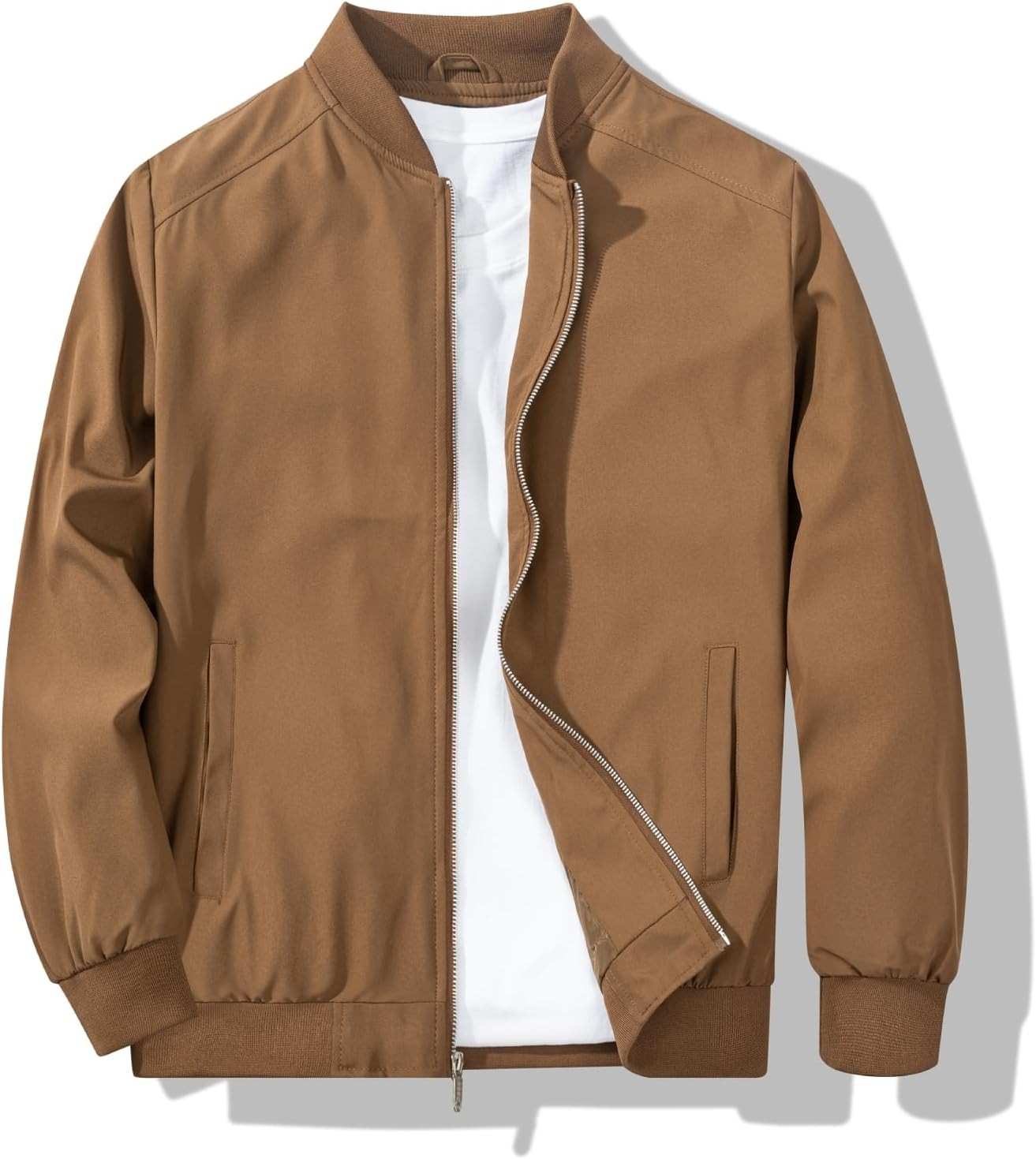 Men's Bomber Jacket Fashion Stylish Lightweight Windbreaker Spring Fall Casual Jackets for Men | Amazon (US)