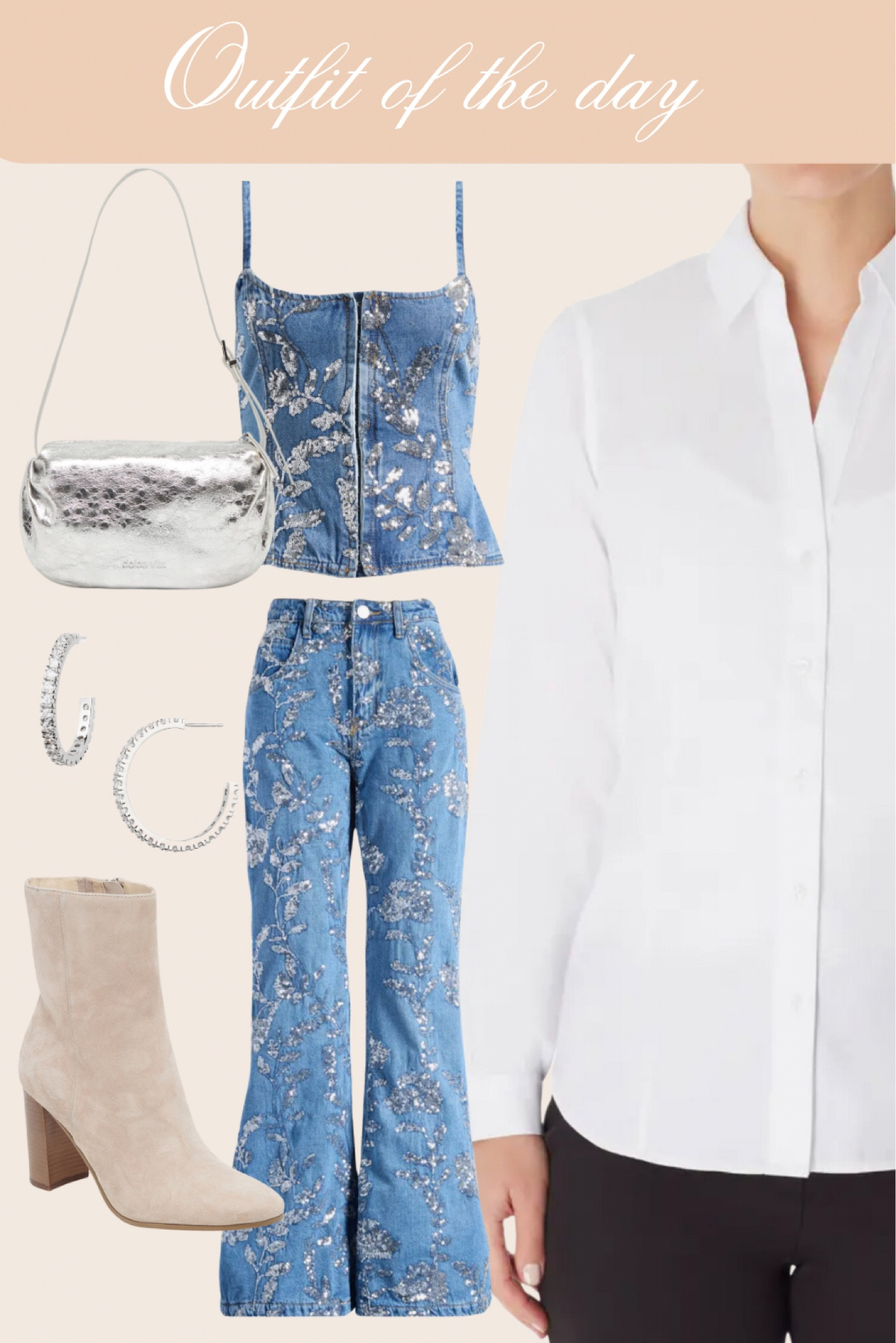 Outfit of the day, Style a white shirt. 

#LTKHoliday #LTKFamily #LTKParties