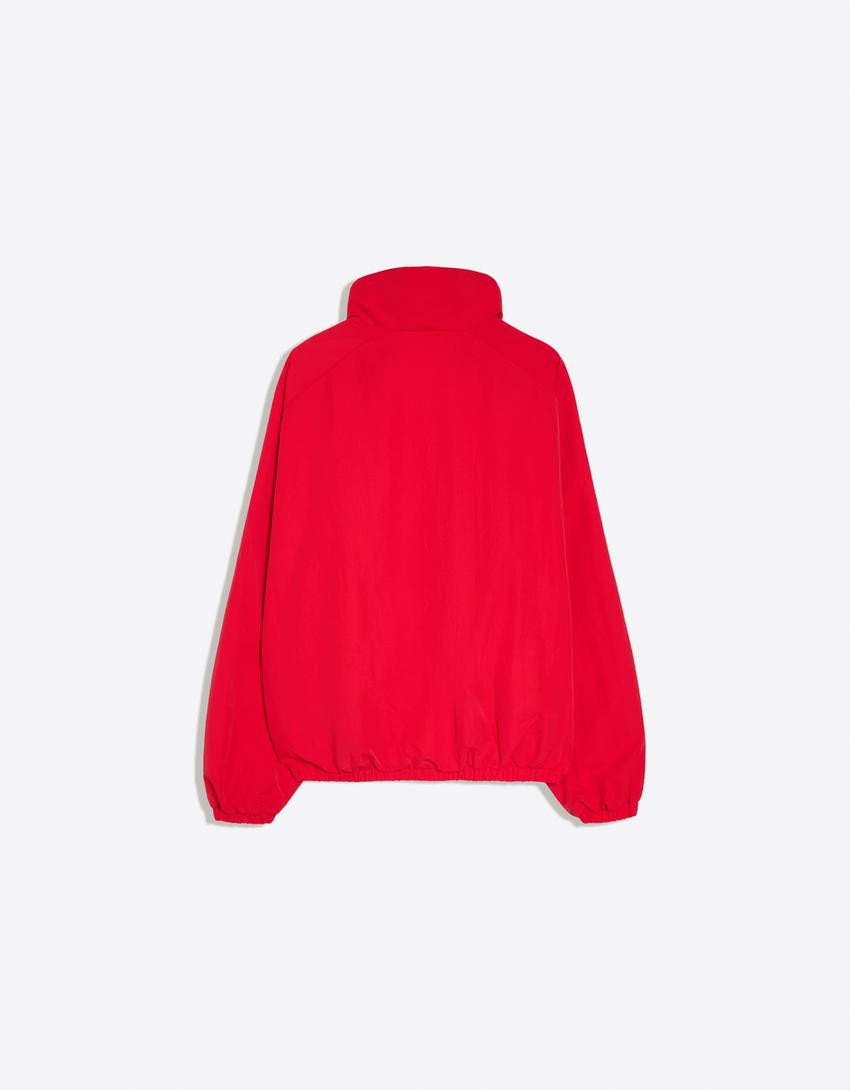 Oversize nylon batwing sleeve jacket | Bershka UK