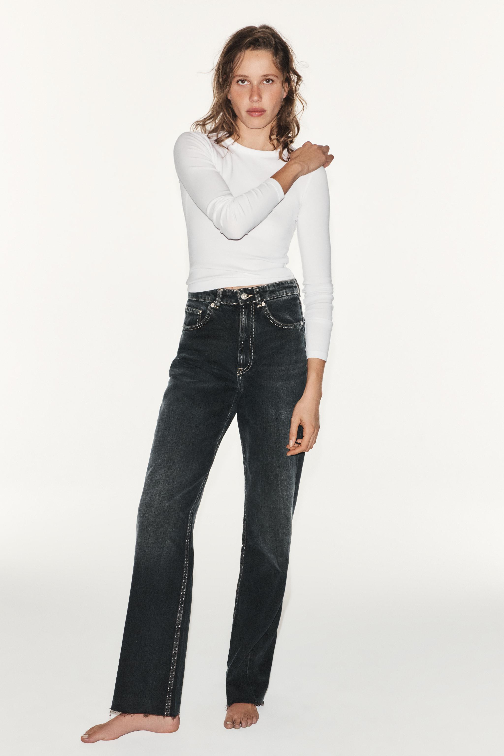 TRF HIGH-RISE WIDE LEG JEANS | Zara US