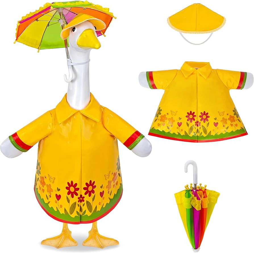 Raincoat Porch Goose Outfit, Summer Spring Goose Outfits Raincoat Geese Clothes Costume with Rain... | Amazon (US)