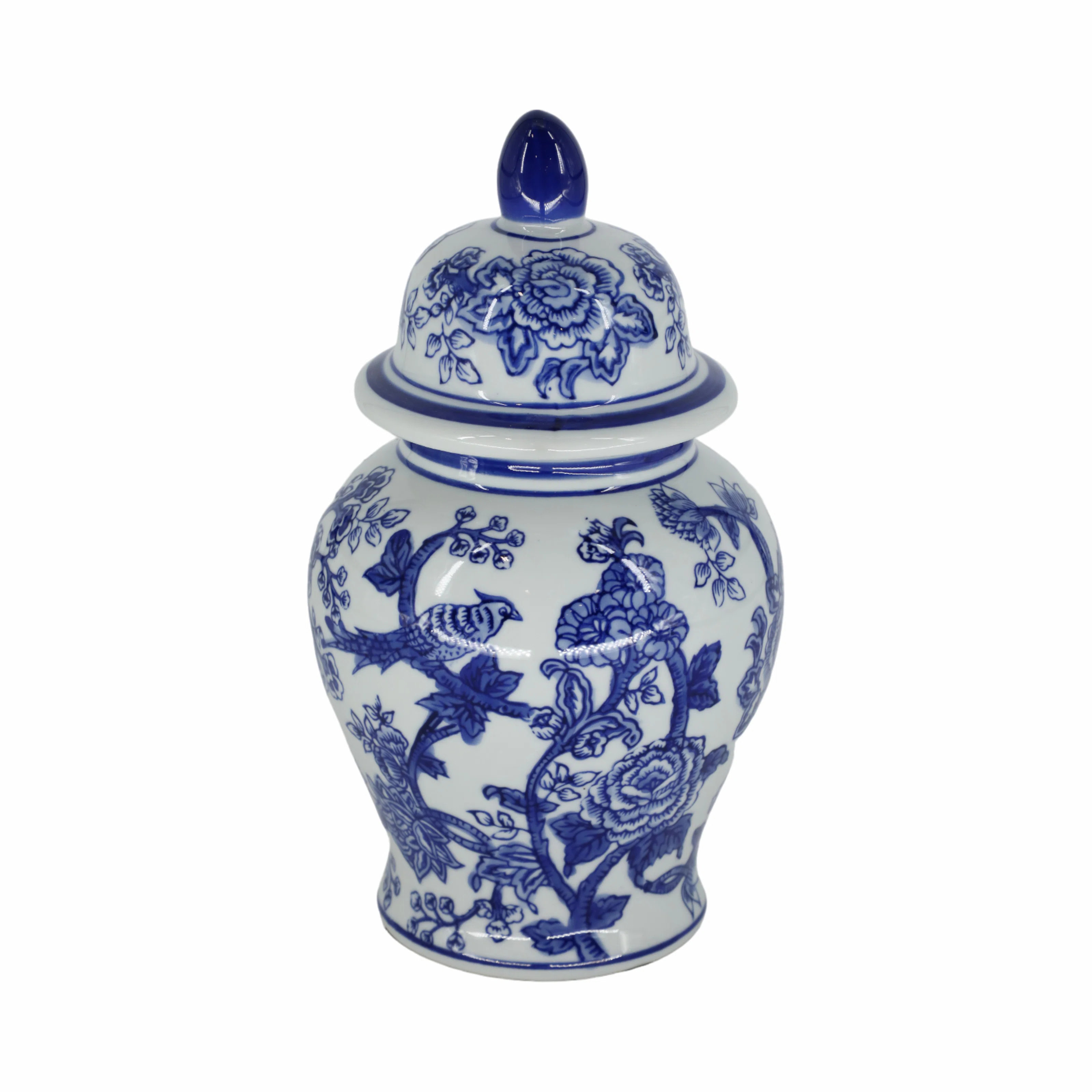 Gherghina Chinoiserie Decorative Jar Stoneware Ceramic Traditional Glam Accent Piece Stylish Home... | Wayfair North America
