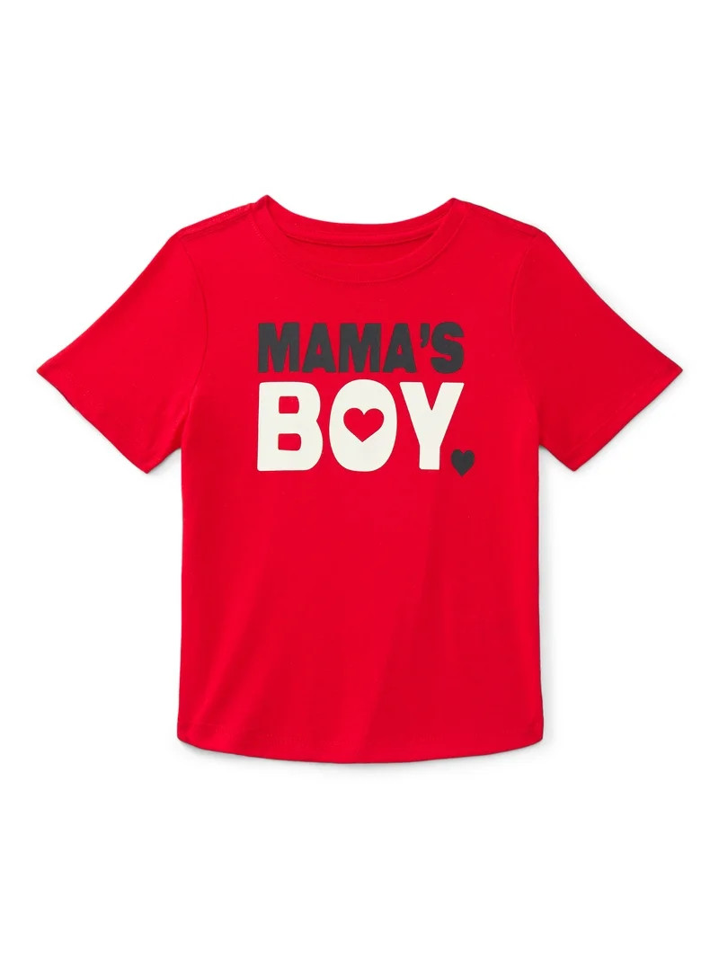Valentine’s Day Toddler Boys Short Sleeve T-Shirt from Way to Celebrate, Sizes 12M-5T | Walmart (US)