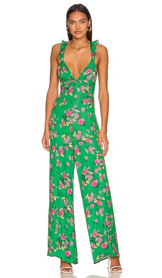 Jilly Jumpsuit in Green Floral | Revolve Clothing (Global)