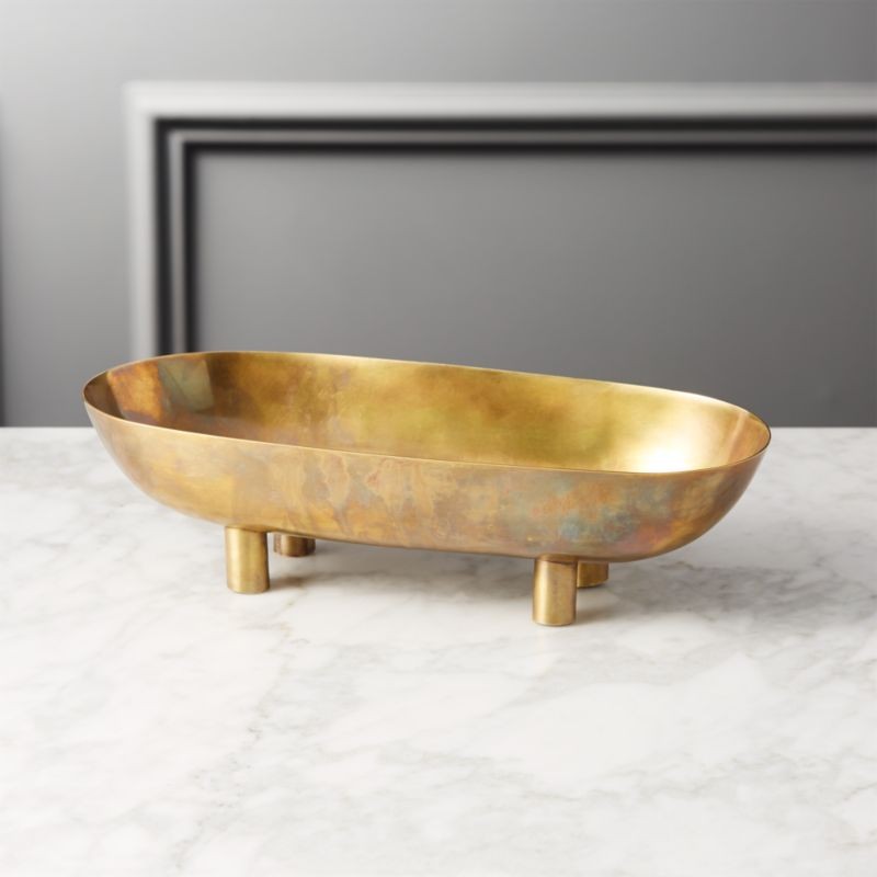 Gleam Brass Footed Bowl + Reviews | CB2 | CB2