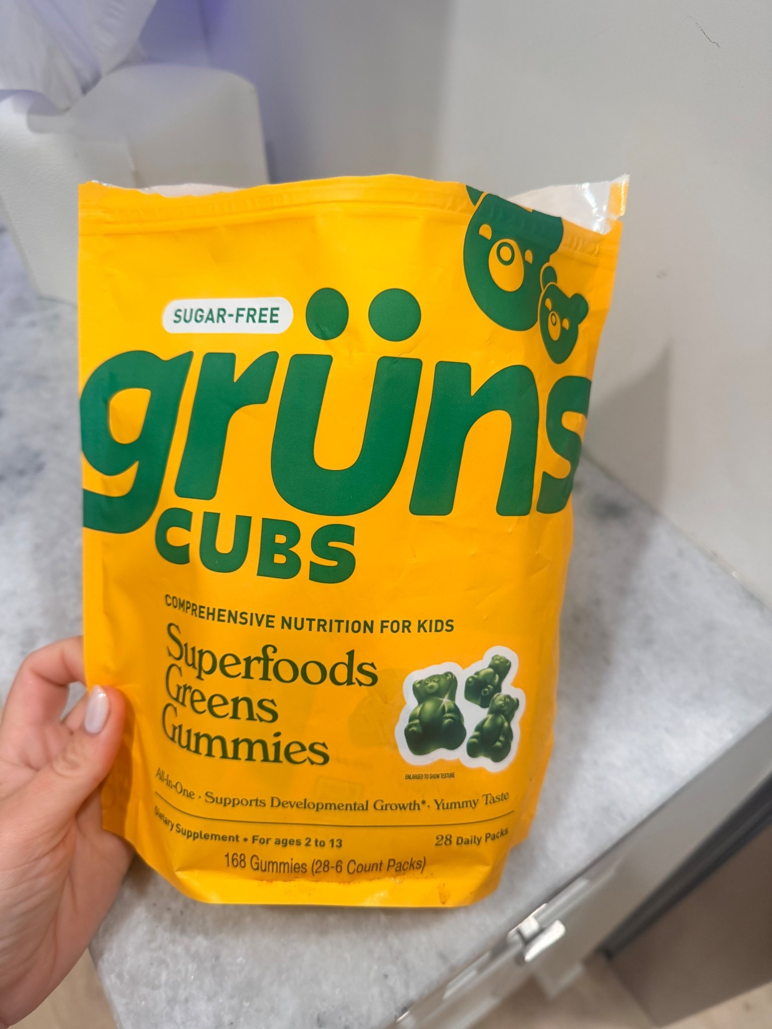 Grubs cubs have 60 ingredients, 21 vitamins & minerals, and 6g prebiotic fiber in one delicious daily pack of gummy bears.

#kidsvitamins ￼

#LTKKids #LTKActive #LTKmomlife