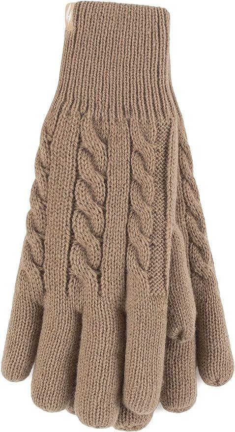 Heat Holders - Ladies Cute Striped Fairisle Warm Knitted Fleece Lined Winter Thermal Gloves | Amazon (UK)