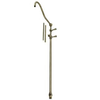 Vintage 60 in. Add-On Shower with 17 in. Shower Arm in Antique Brass | The Home Depot