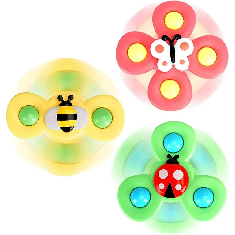 3 Pcs Suction Cup Spinner Toys, Baby Fidget Spinner Toy, Spinning Toys for Toddlers 1-3, Sensory ... | Walmart (US)