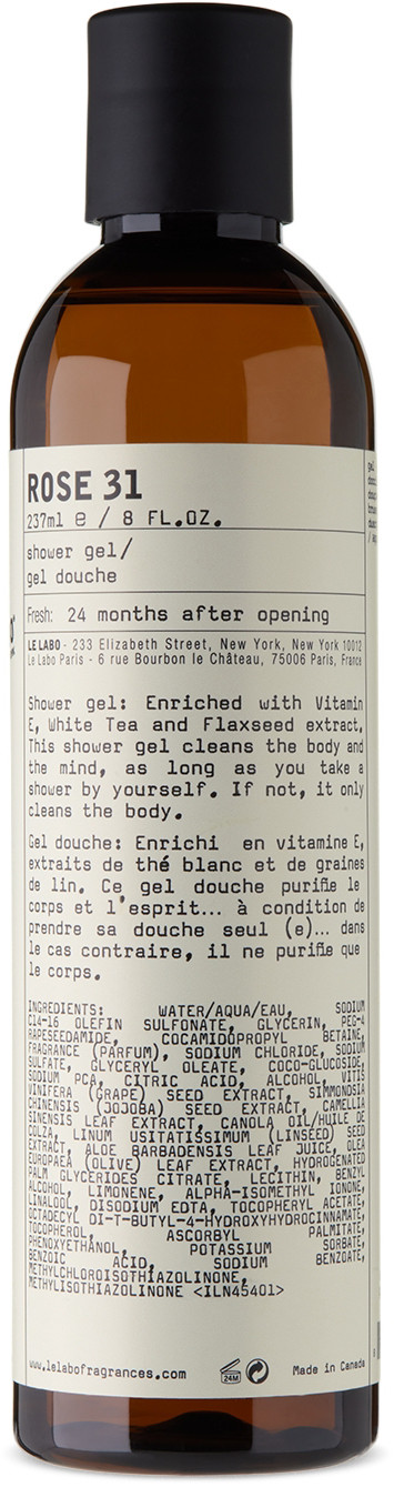 Le Labo Rose 31 Shower Gel, 8 oz | SSENSE