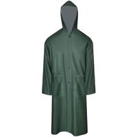 Waterproof Heavy-duty Long Raincoat with Hood Green xxl Vidaxl | ManoMano UK