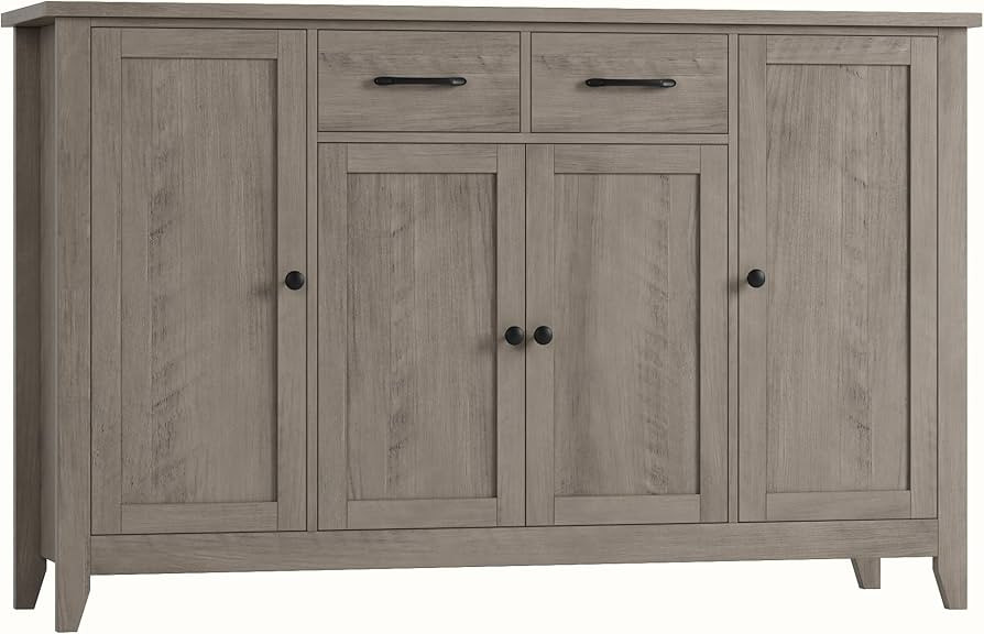 HORSTORS 55" Buffet Cabinet with Storage, Kitchen Buffet Sideboard with Drawers, Large Storage Ca... | Amazon (US)