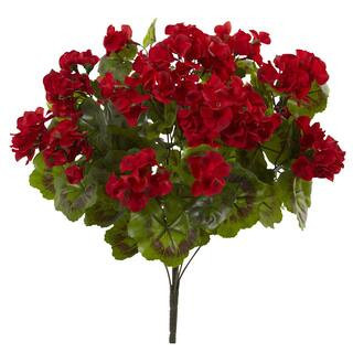 Red Geranium Bush, 3ct. By Nearly Natural | 19" | Michaels® | Michaels Stores