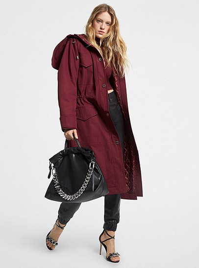 Water-Resistant Cotton Twill Parka | Michael Kors US