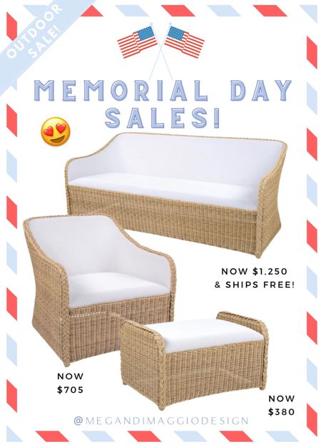 Wow!!! 😍So excited about this outdoor furniture sale find!! Looks like the gorgeous Serena & Lily Yarmouth collection…but this is outdoor AND THE PRICES ARE 👏🏻👏🏻👏🏻 and they ship free!!! 

#LTKhome #LTKsalealert #LTKSeasonal