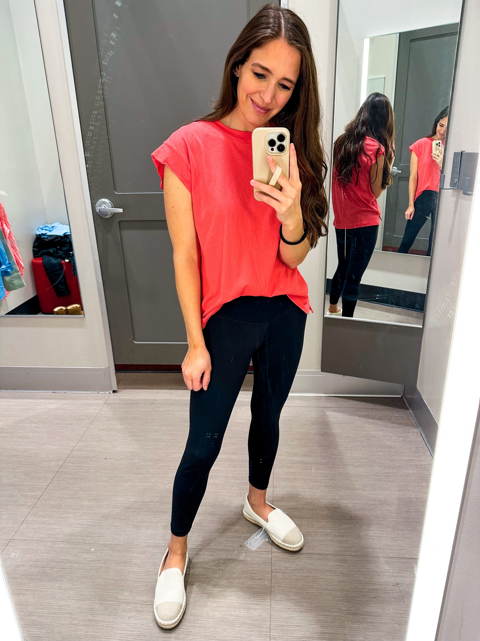 $7 tees from target! On sale today! Size XS 
Shoes down 1/2 
Leggings small tts 

#LTKfindsunder50 #LTKsalealert #LTKstyletip