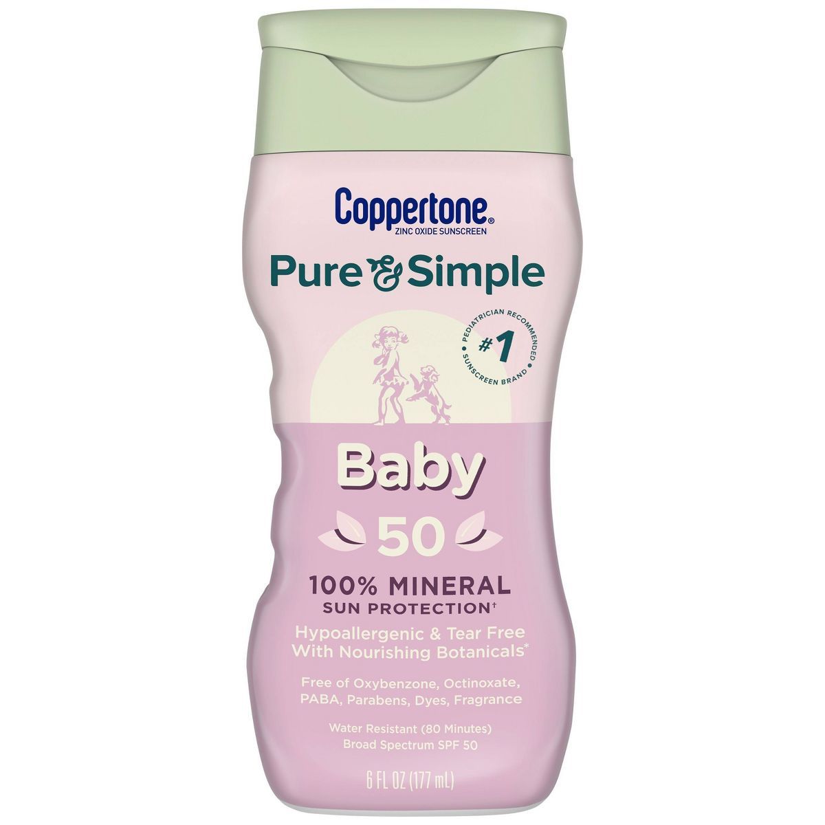 Coppertone Pure & Simple Baby Mineral Sunscreen - SPF 50 - 6 fl oz | Target