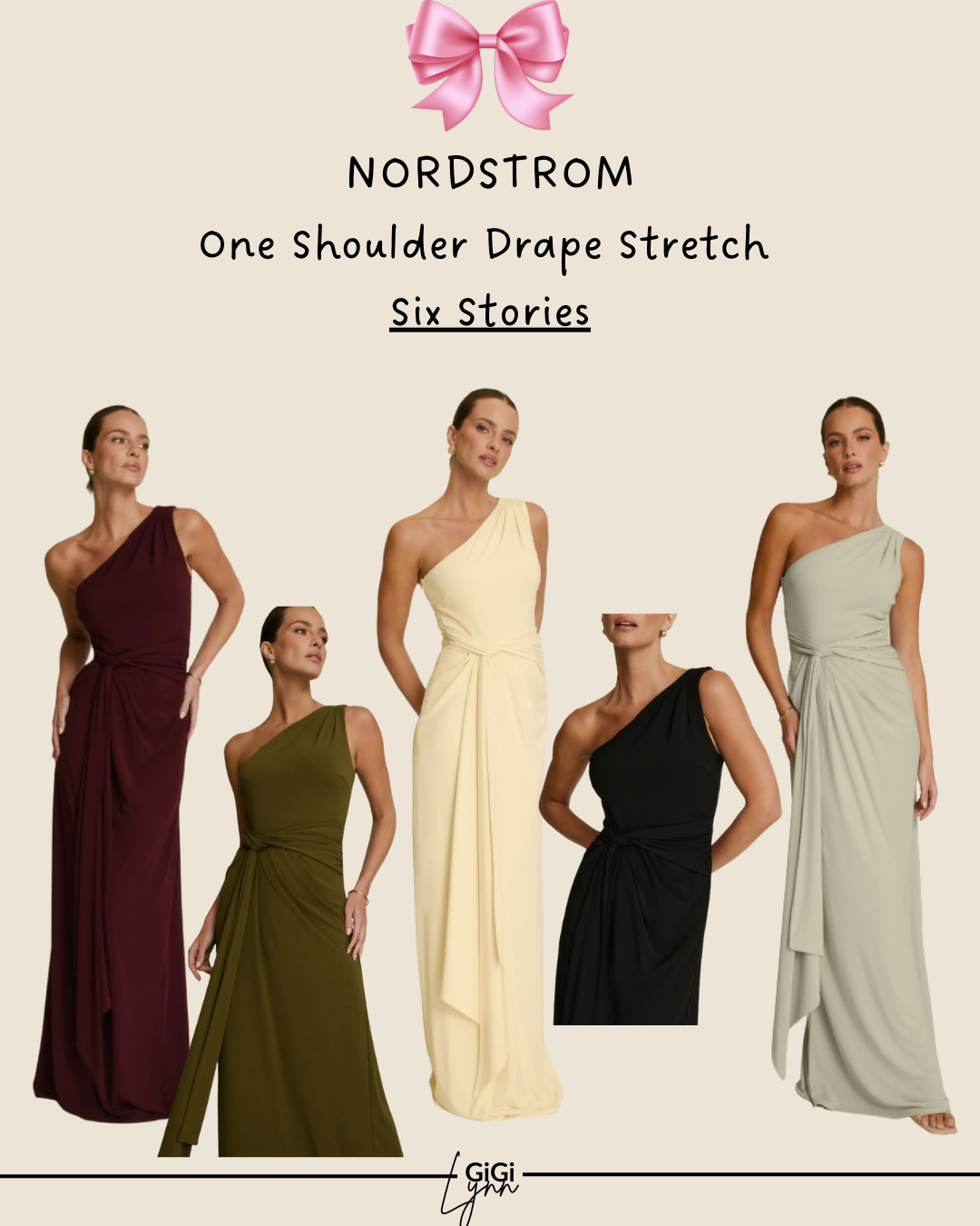 The One Shoulder Drape Stretch Bridesmaid Dress by Six Stories is the perfect blend of modern elegance and flattering comfort. Designed with a sleek one-shoulder neckline and soft draped detailing, this stretch bridesmaid dress hugs beautifully while allowing ease of movement for long wedding days and celebrations.

Available in Lemon, Merlot, Sage, Fern, and Black, this floor-length bridesmaid gown works effortlessly for spring weddings, summer ceremonies, fall receptions, and black-tie events. The stretch fabric makes it comfortable for all body types while maintaining a polished, elevated silhouette—perfect for bridesmaid parties, wedding guests, formal occasions, and special events.

If you’re searching for a modern bridesmaid dress that feels chic, comfortable, and timeless, this Six Stories gown is a stunning choice that photographs beautifully and flatters every shape.

✨ Sleek draping, soft stretch, unforgettable elegance.

#LTKFinds #BridesmaidDress #WeddingStyle #FormalWear #SixStories #WeddingGuestDress #ModernElegance #LTKStyle

 

 #LTKNYFW #LTKPlusSize #LTKWedding