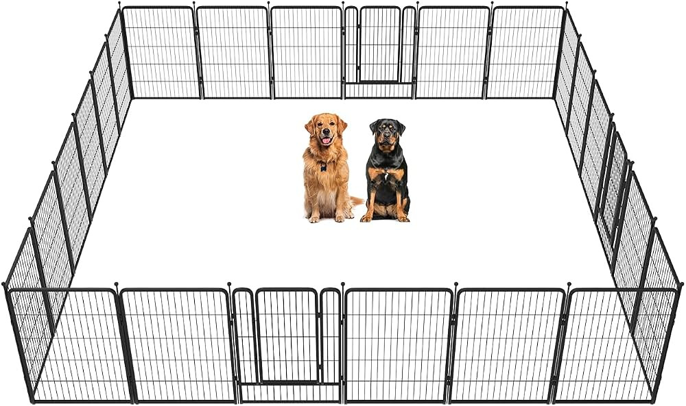 FXW Rollick Dog Playpen for Indoor, Yard, RV Camping, 40 inch 24 Panels for Medium and Large Dogs... | Amazon (US)