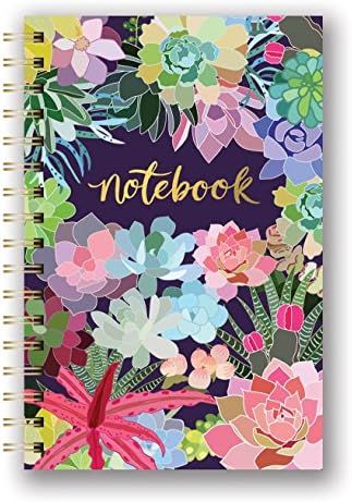 Medium Hardcover Spiral Notebook by Studio Oh! - Succulent Paradise - 5.75" x 8.75" - Durable Wir... | Amazon (US)