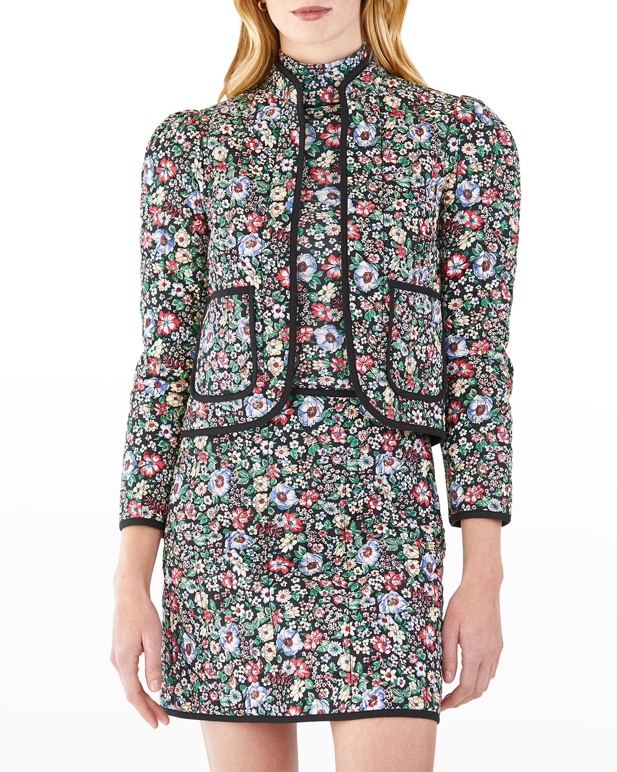 Ruby Quilted Cotton Mini Skirt | Neiman Marcus
