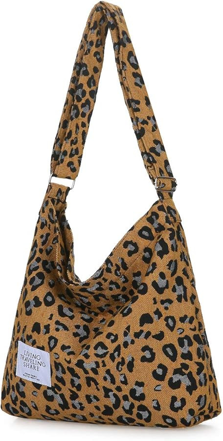 Covelin Women's Retro Large Size Canvas Shoulder Bag Hobo Crossbody Handbag Casual Tote | Amazon (US)