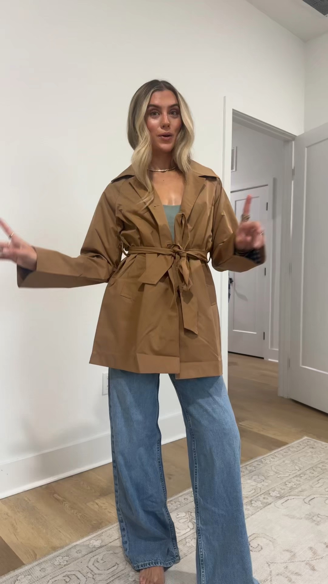 This trench coat jacket is from TikTok shop size small (https://www.tiktok.com/t/ZP9kHqxd4JK9y-qecwC/). I linked similar Amazon trench coat options.

#LTKootd #LTKSeasonal #LTKSaleAlert