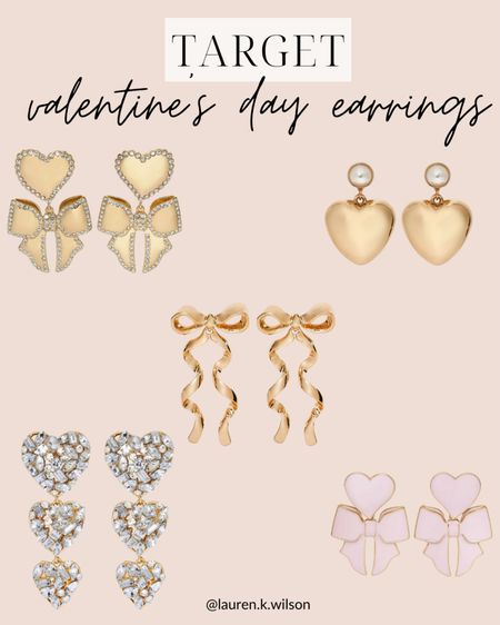 Target, earrings, Valentine’s Day, romance, bows, hearts, rhinestones, pink, red 

#LTKfindsunder100 #LTKSeasonal #LTKstyletip