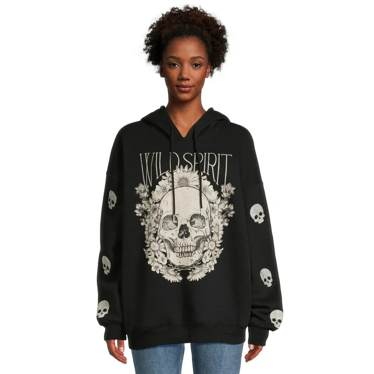 No Boundaries Juniors Graphic Hoodie, Sizes XS-XXXL - Walmart.com | Walmart (US)