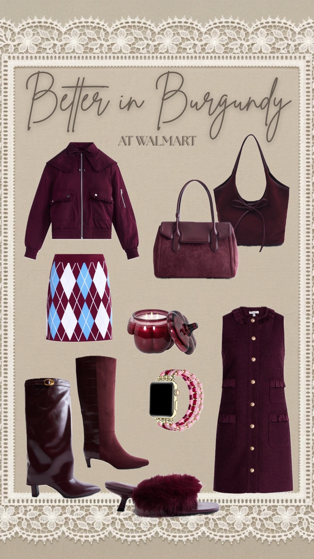 Everything’s just better in burgundy! 🍷 

Fall’s IT-color has officially hit Walmart, and these luxury-for-less pieces are way too good to pass up. From the viral-style boots to the chicest suede bags, this entire lineup gives instant high-end vibes without breaking the bank. 🍂✨

#WalmartFinds #BetterInBurgundy #LTKFall #WalmartFashion #FallStyleInspo #BurgundyAesthetic