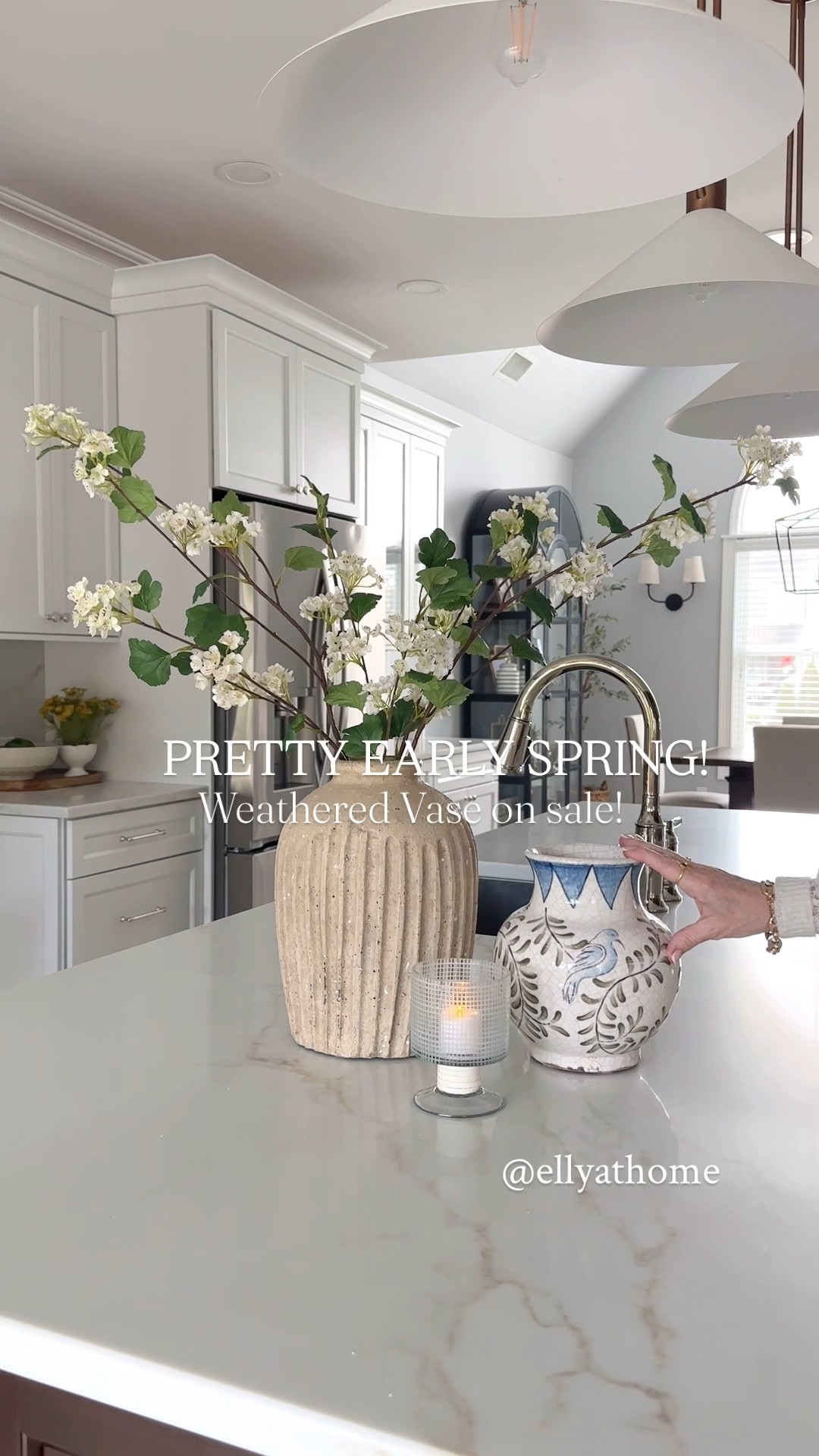 Weathered vase & hurricane candleholder on sale! Pretty painted vase, spring florals, textured bowl, spring arrangement, pendants, sconce, faucet and more home decor accessories, dining room furniture sales. Pottery Barn, Target, Amazon home, Wayfair. 

#LTKHome #LTKFindsUnder50 #LTKSaleAlert