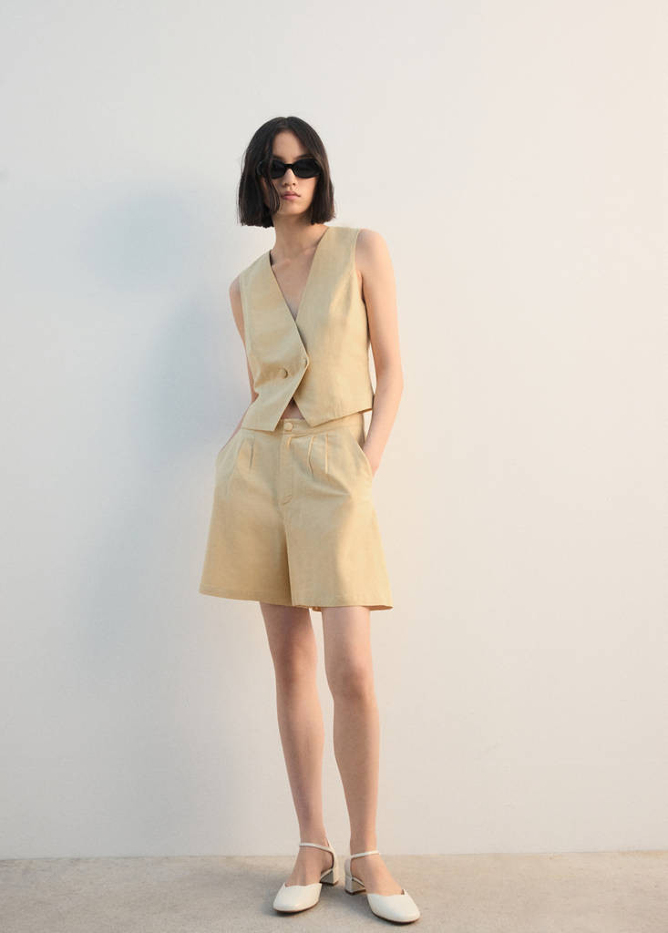 Fitted suit top mustard - Woman - M - MANGO | Mango (US/MX/AU)