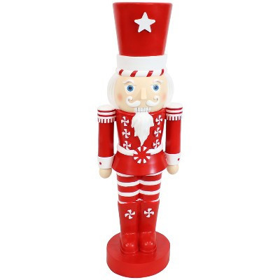 Sunnydaze Alfonso the Noble Large Nutcracker Statue - Red/White - 36" | Target