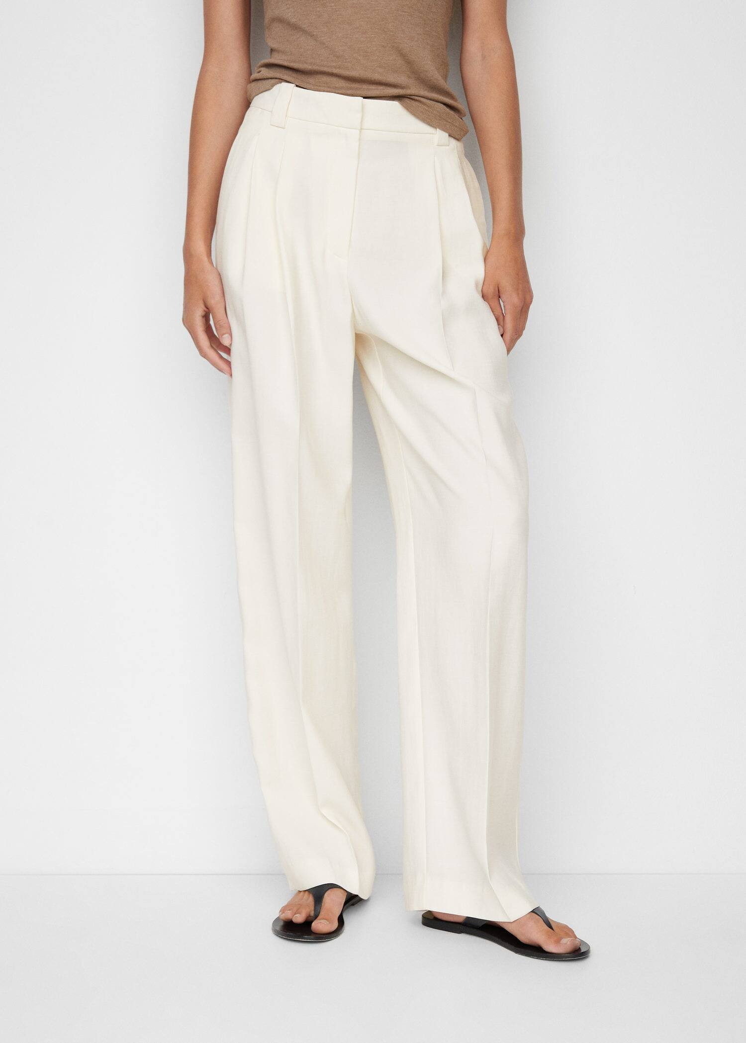 Wideleg pleated pantsREF. 57095791-BLAIR-W-LM | MANGO (US)