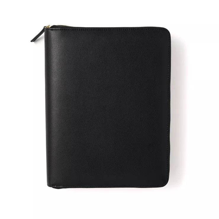 Vegan Leather Padfolio Black - Russell+Hazel | Target