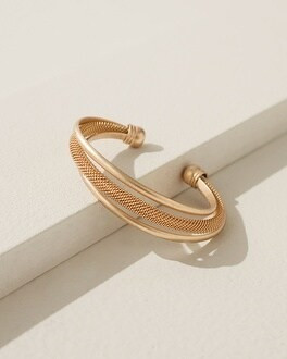 Faux Gold Breaker Bangle Bracelet | Chico's