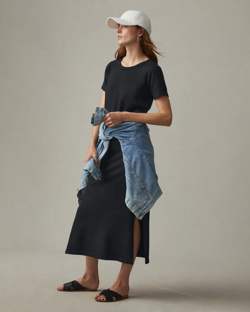 Midi Tee Dress - Black | American Giant