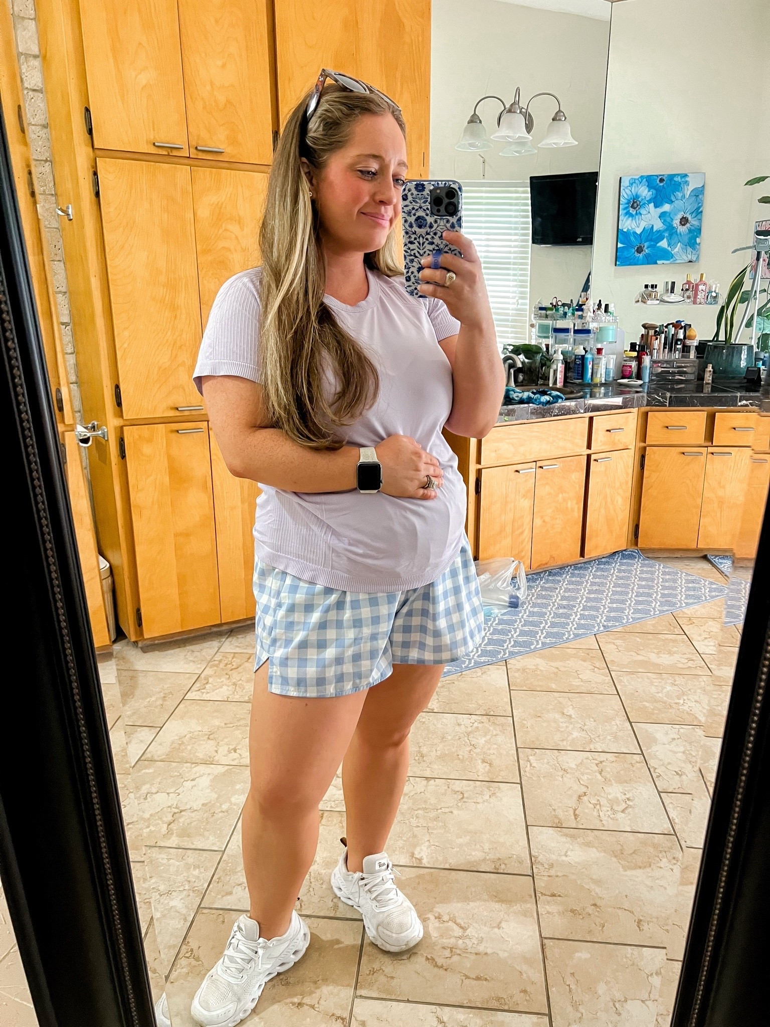 Wearing a Large in the shorts and an XL in the top!